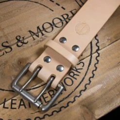 Barnes & Moore Heavyweight Belt - Natural Harness/Nickel -Hartford Sale Store barnes moore heavyweight natural nickel 2