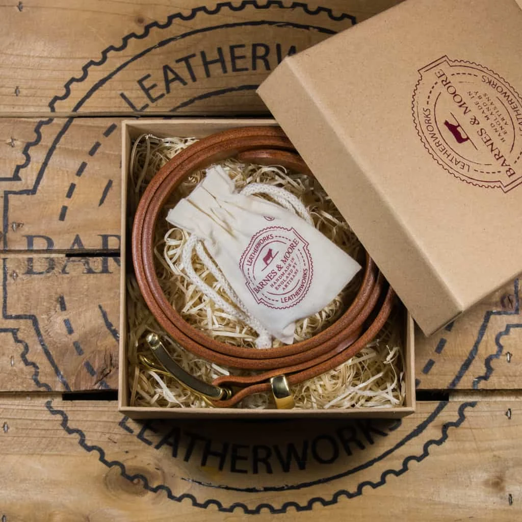 Barnes & Moore Slim Belt - Harness Tan/Brass 5 Barnes & Moore Slim Belt - Harness Tan/Brass - Image 3