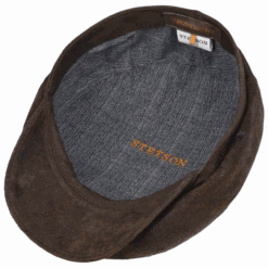 Stetson 6847102-63 Hatteras Pigskin Flat Cap - Dark Brown -Hartford Sale Store shopping 7